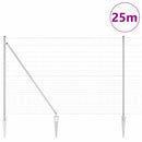 vidaXL Hevederes drótkerítés tüskékkel 25 x 1,6 m Ezüst Háló