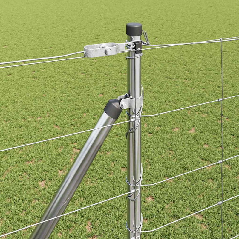 vidaXL Legelőkerítés Ezüst 25 x 1.6 m Horganyzott acél