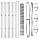 vidaXL Legelőkerítés Ezüst 50 x 0.8 m Horganyzott acél