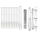 vidaXL Legelőkerítés Ezüst 50 x 1 m Horganyzott acél