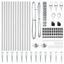 vidaXL Legelőkerítés Ezüst 50 x 1 m Horganyzott acél