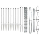 vidaXL Legelőkerítés Ezüst 50 x 1.2 m Horganyzott acél