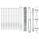 vidaXL Legelőkerítés Ezüst 50 x 1.2 m Horganyzott acél