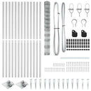 vidaXL Legelőkerítés Ezüst 50 x 1.4 m Horganyzott acél