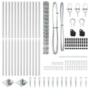 vidaXL Kerítésoszlop szett Ezüst Horganyzott acél