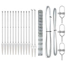 vidaXL Legelőkerítés Ezüst 50 x 1.5 m Horganyzott acél