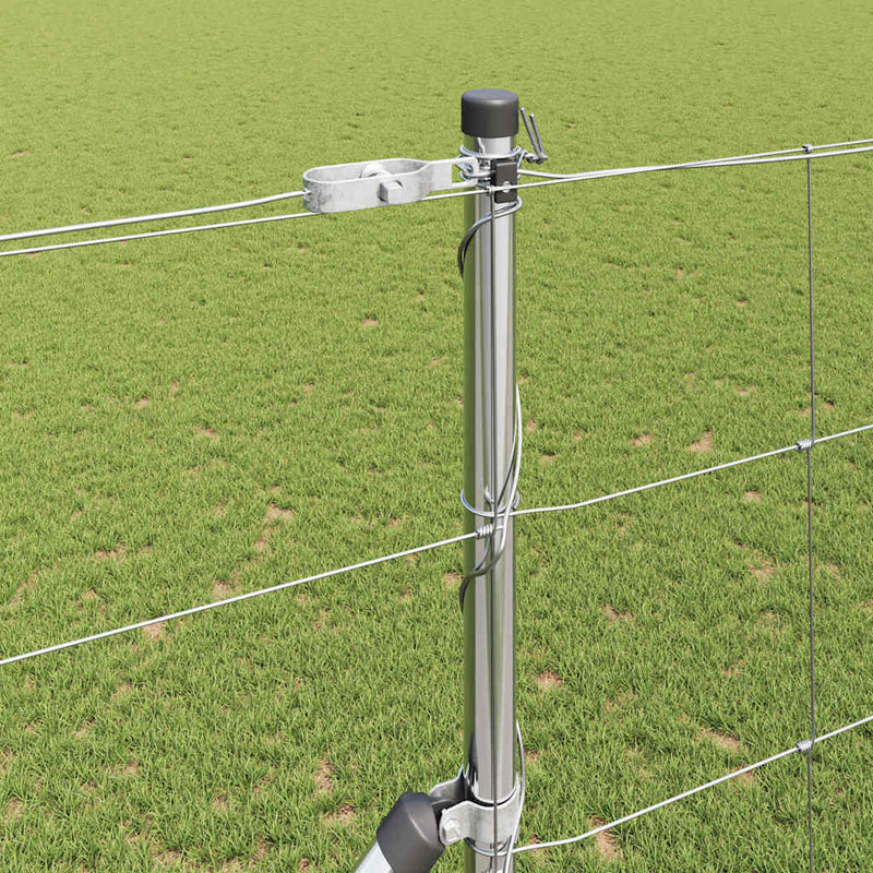 vidaXL Legelőkerítés Ezüst 50 x 1.5 m Horganyzott acél