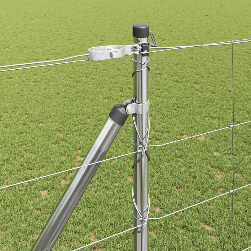 vidaXL Legelőkerítés Ezüst 50 x 1.6 m Horganyzott acél