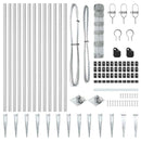 vidaXL Legelőkerítés Ezüst 100 x 0.8 m Horganyzott acél