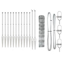 vidaXL Legelőkerítés Ezüst 100 x 0.8 m Horganyzott acél