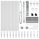 vidaXL Legelőkerítés Ezüst 100 x 0.8 m Horganyzott acél