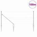 vidaXL Legelőkerítés Ezüst 100 x 0.8 m Horganyzott acél