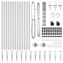 vidaXL Legelőkerítés Ezüst 100 x 1 m Horganyzott acél