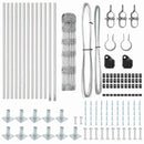 vidaXL Legelőkerítés Ezüst 25 x 0.8 m Horganyzott acél