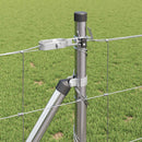 vidaXL Legelőkerítés Ezüst 25 x 0.8 m Horganyzott acél