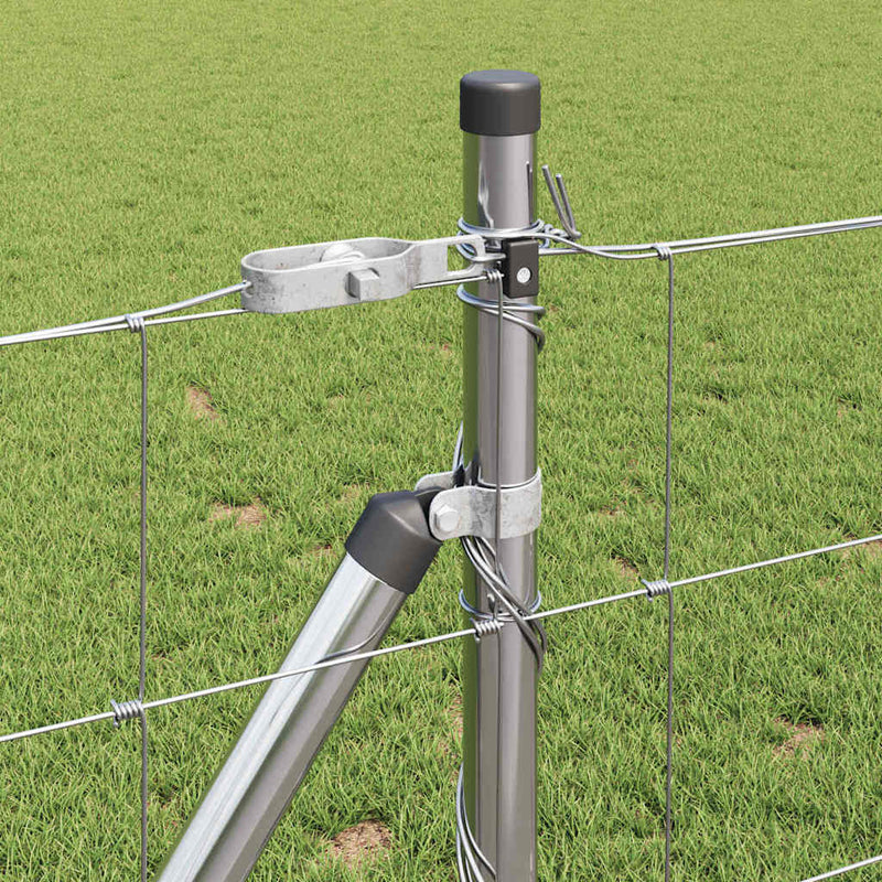 vidaXL Legelőkerítés Ezüst 25 x 0.8 m Horganyzott acél