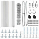 vidaXL Legelőkerítés Ezüst 25 x 0.8 m Horganyzott acél