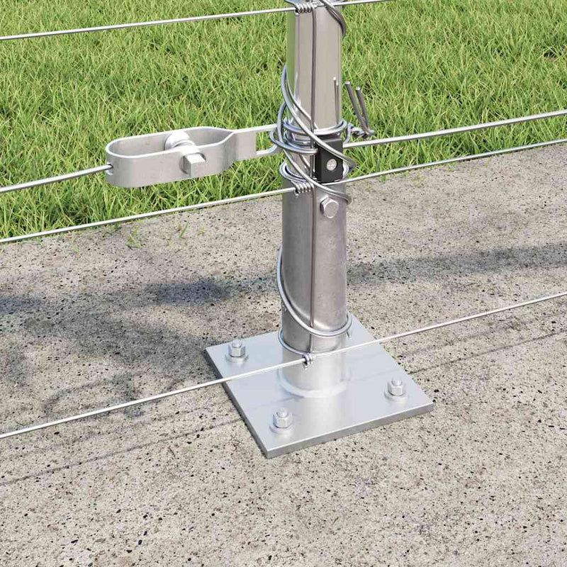 vidaXL Legelőkerítés Ezüst 25 x 0.8 m Horganyzott acél