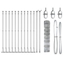 vidaXL Legelőkerítés Ezüst 25 x 0.8 m Horganyzott acél