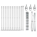 vidaXL Legelőkerítés Ezüst 25 x 1 m Horganyzott acél