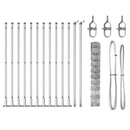 vidaXL Legelőkerítés Ezüst 25 x 1 m Horganyzott acél