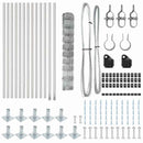 vidaXL Legelőkerítés Ezüst 25 x 1 m Horganyzott acél