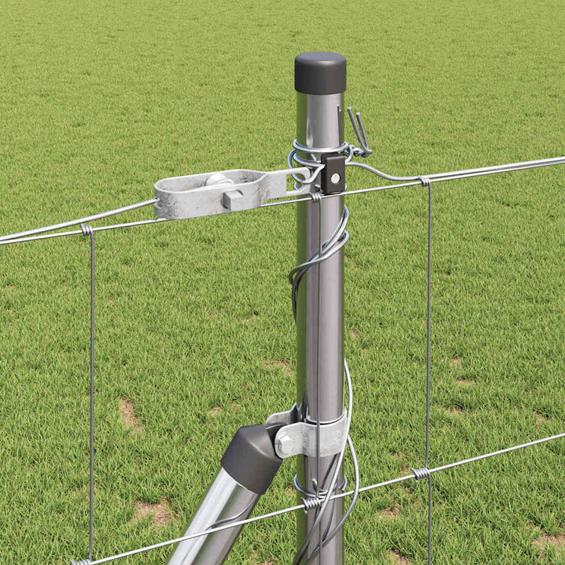 vidaXL Legelőkerítés Ezüst 25 x 1.2 m Horganyzott acél