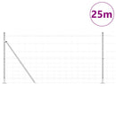 vidaXL Legelőkerítés Ezüst 25 x 1.2 m Horganyzott acél