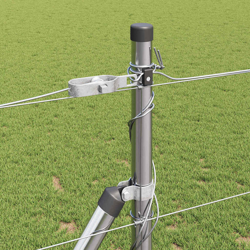 vidaXL Legelőkerítés Ezüst 25 x 1.2 m Horganyzott acél