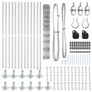vidaXL Legelőkerítés Ezüst 25 x 1.2 m Horganyzott acél