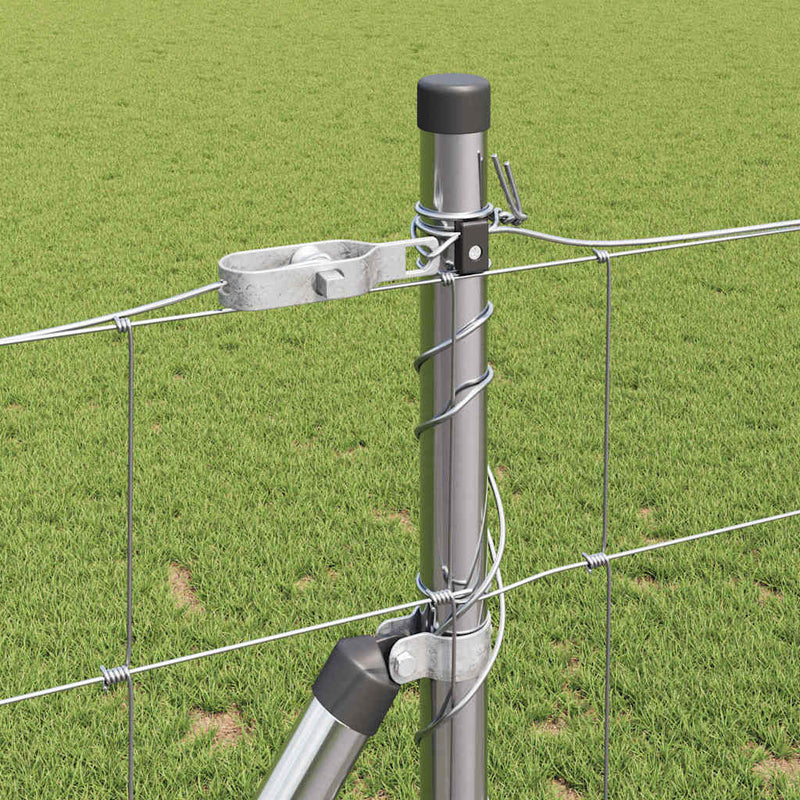 vidaXL Legelőkerítés Ezüst 25 x 1.2 m Horganyzott acél