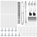 vidaXL Legelőkerítés Ezüst 25 x 1.2 m Horganyzott acél