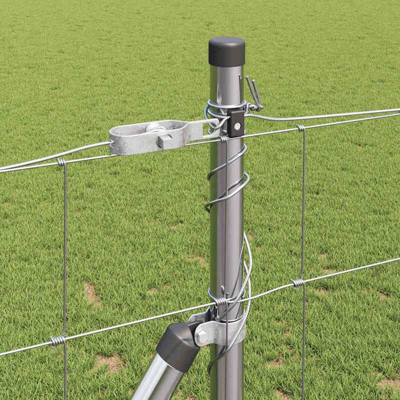 vidaXL Legelőkerítés Ezüst 25 x 1.2 m Horganyzott acél