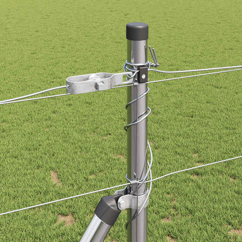 vidaXL Legelőkerítés Ezüst 25 x 1.2 m Horganyzott acél