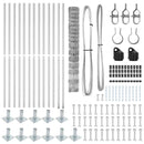 vidaXL Legelőkerítés Ezüst 25 x 1.2 m Horganyzott acél