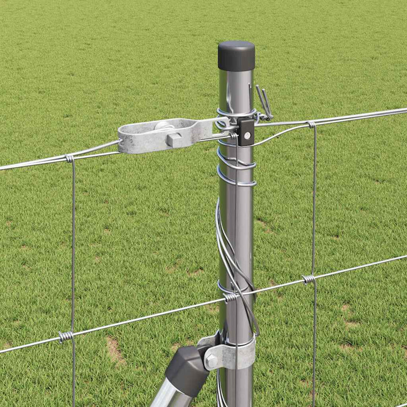 vidaXL Legelőkerítés Ezüst 25 x 1.4 m Horganyzott acél