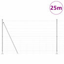 vidaXL Legelőkerítés Ezüst 25 x 1.5 m Horganyzott acél