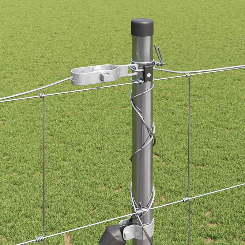 vidaXL Legelőkerítés Ezüst 25 x 1.6 m Horganyzott acél