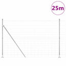 vidaXL Legelőkerítés Ezüst 25 x 1.6 m Horganyzott acél