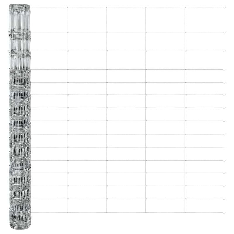 vidaXL Legelőkerítés Ezüst 25 x 1.6 m Horganyzott acél