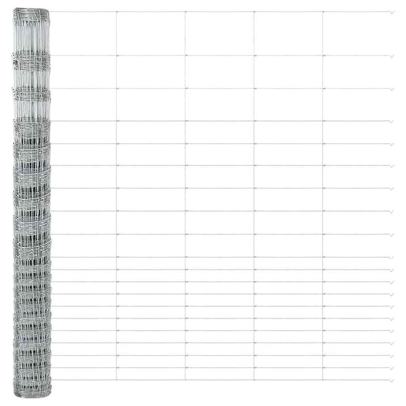 vidaXL Legelőkerítés Ezüst 25 x 1.6 m Horganyzott acél
