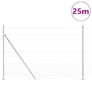 vidaXL Legelőkerítés Ezüst 25 x 1.6 m Horganyzott acél
