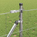 vidaXL Legelőkerítés Ezüst 50 x 0.8 m Horganyzott acél