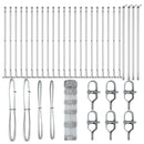 vidaXL Legelőkerítés Ezüst 50 x 0.8 m Horganyzott acél