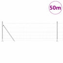 vidaXL Legelőkerítés Ezüst 50 x 0.8 m Horganyzott acél