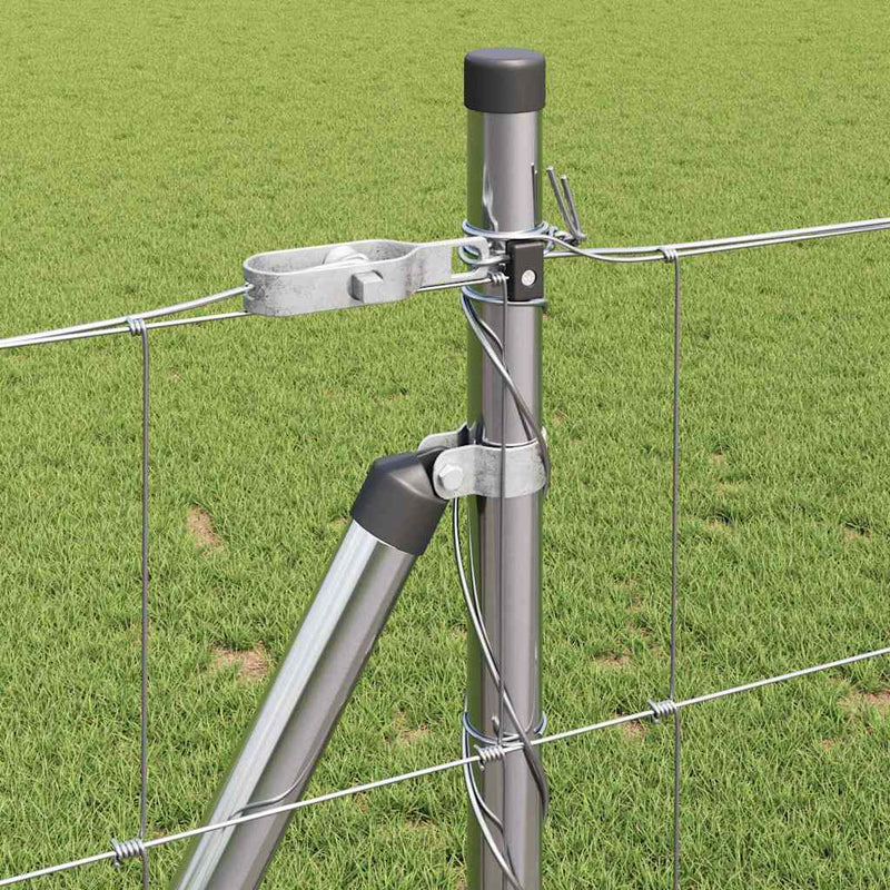 vidaXL Legelőkerítés Ezüst 50 x 1 m Horganyzott acél