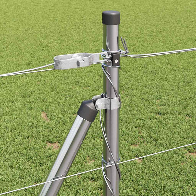 vidaXL Legelőkerítés Ezüst 50 x 1 m Horganyzott acél