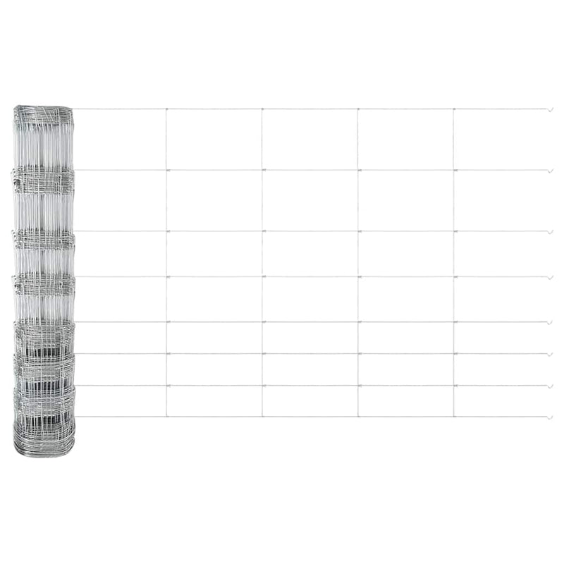 vidaXL Legelőkerítés Ezüst 50 x 1 m Horganyzott acél