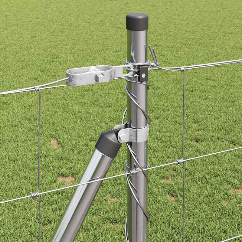 vidaXL Legelőkerítés Ezüst 50 x 1 m Horganyzott acél