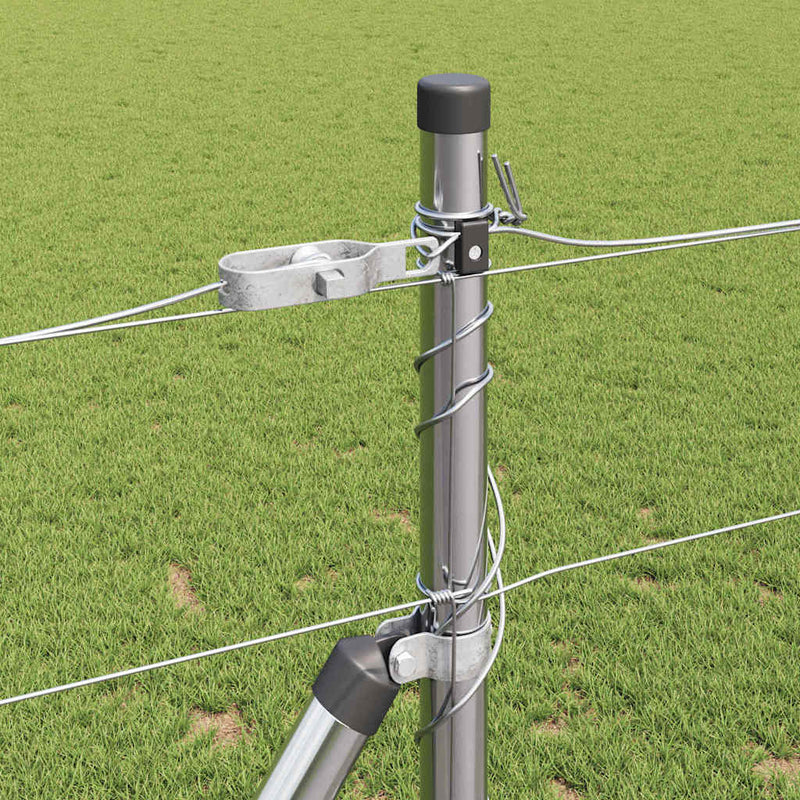 vidaXL Legelőkerítés Ezüst 50 x 1.2 m Horganyzott acél